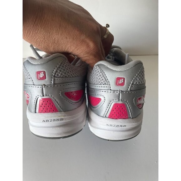 NEW BALANCE WOMENS LOW TOP LACE SIZE 8 HEALTH WALKING SHOES GRAY PINK - Picture 3 of 8